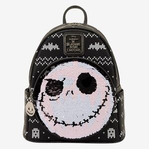 NWT Loungefly Disney Nightmare before Christmas Sequin Jack Skellington Backpack
